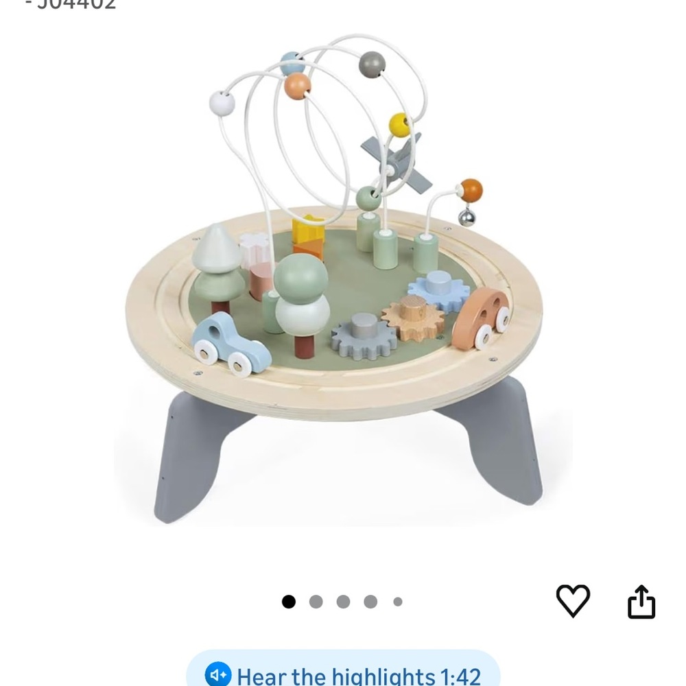 Wooden Activity Table for Kids